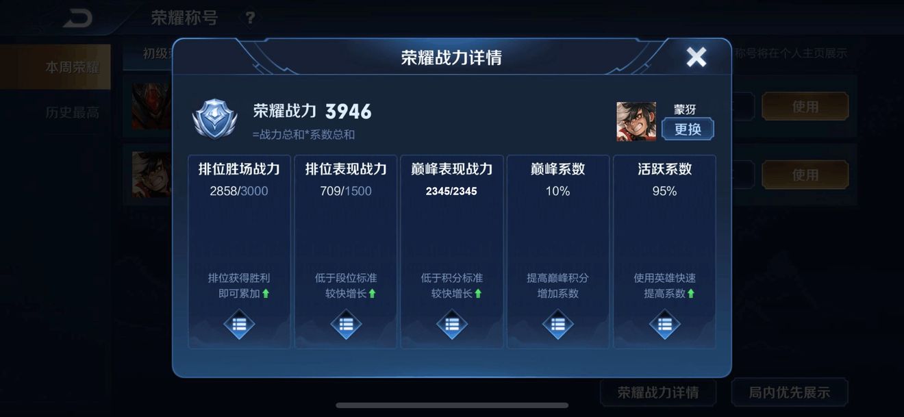 王者荣耀S23巅峰赛巅峰战力及能量参数继承规则介绍