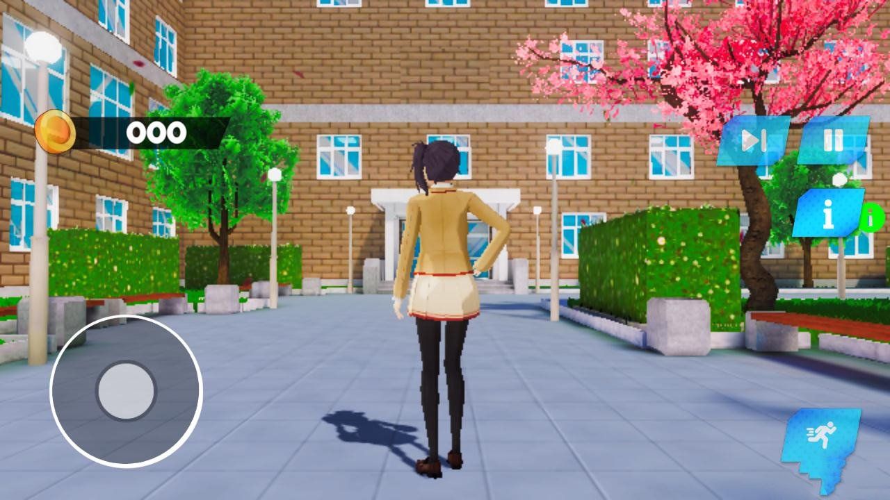 动漫高中樱花女孩生活3d模拟器游戏