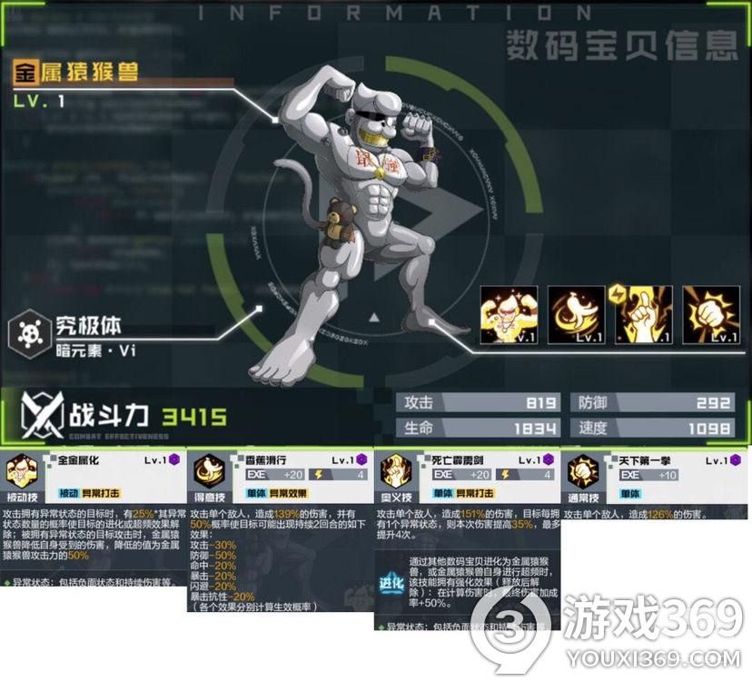 数码宝贝新世纪猿猴兽进化路线是什么 猿猴兽进化路线介绍