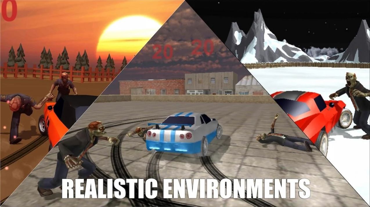 安卓漂流车粉碎僵尸游戏安卓中文版（drift car smash zombies） v1.2app