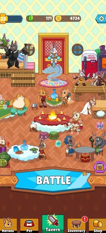 安卓点击猫空闲英雄游戏app