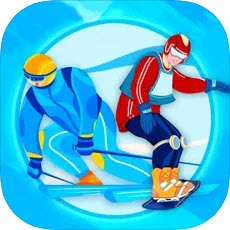 抖音双人冬奥雪地