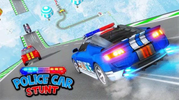 安卓疯狂警车特技驾驶3d游戏安卓手机版（police car stunt 3d crazy car） v3.3app