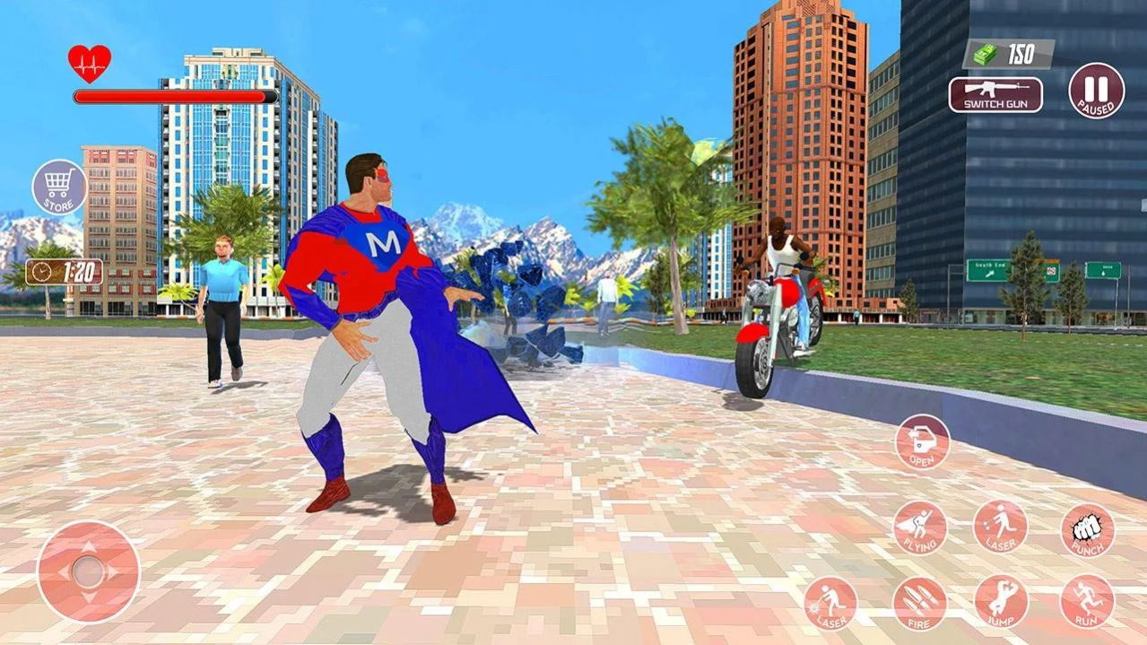 安卓超级英雄城市飞翔游戏官方安卓版（super-hero flying simulator 3d） v6app