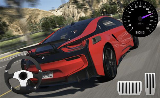 驾驶员宝马i8夜城