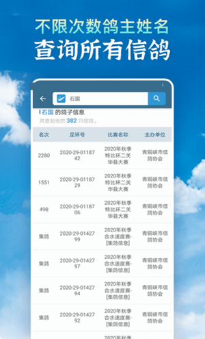 信鸽足环号赛鸽查鸽网